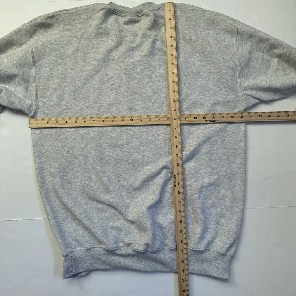 Vintage 90s Glidan Heavyweight Sweatshirt American Bald Eagle Large Grey EUC